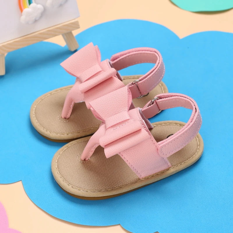 2023 New Big Bow 0-18 Month Baby Princess Shoes Sandal Breathable And Comforter Walking Shoes