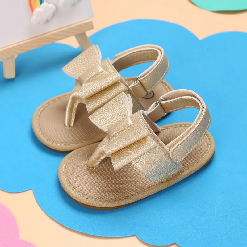 2023 New Big Bow 0-18 Month Baby Princess Shoes Sandal Breathable And Comforter Walking Shoes
