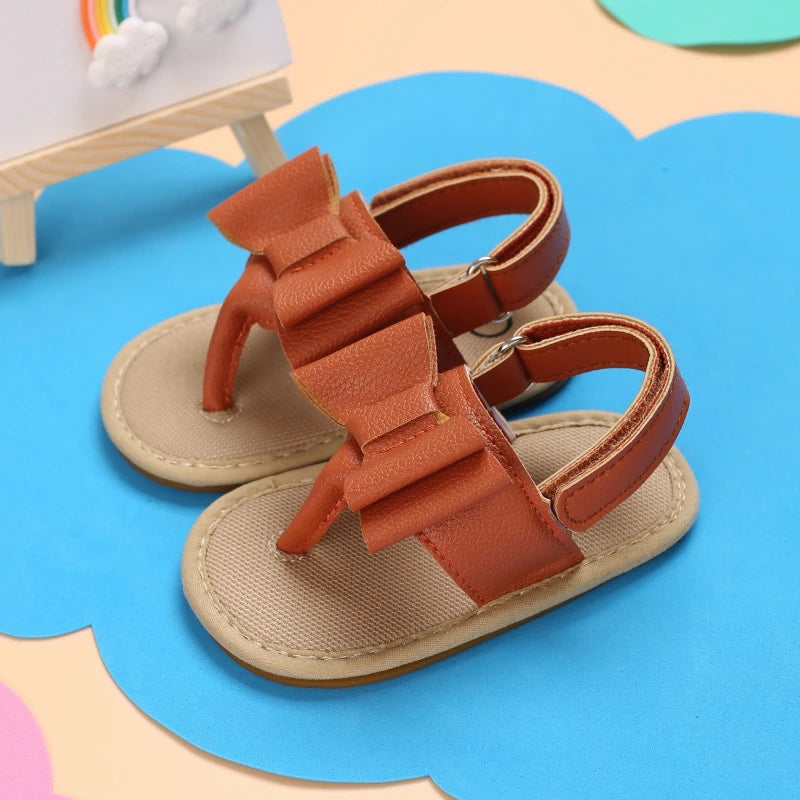 2023 New Big Bow 0-18 Month Baby Princess Shoes Sandal Breathable And Comforter Walking Shoes