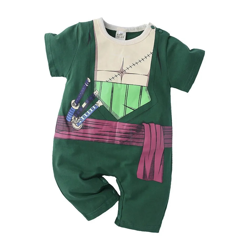 Baby Girl Boy Costume Anime Clothes Newborn Romper Infant Luffy Akatsuki Vegeta Cosplay Jumpsuit Toddler Halloween Costume 0-18M