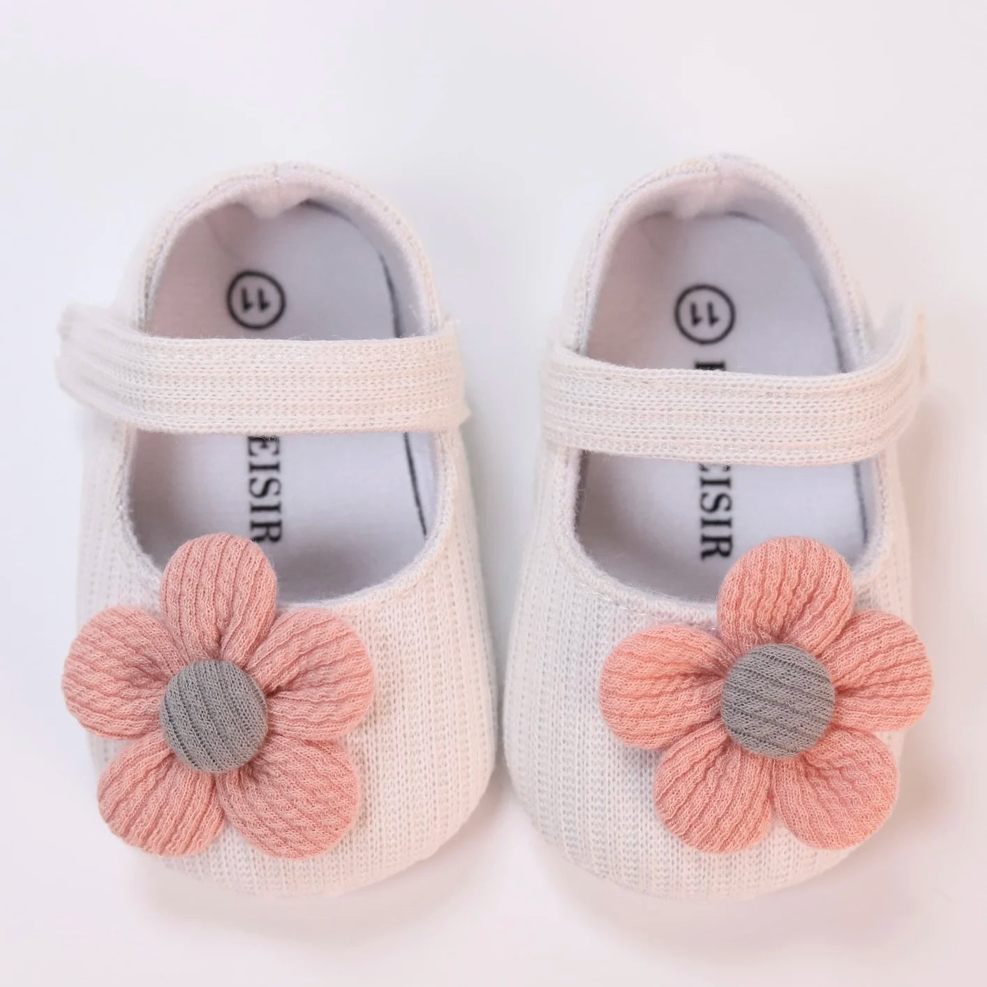 Cute Flower Mary Jane Flat Shoes For Baby Girls, Trendy Lightweight Soft Shoes For Indoor Outdoor Party Performance, Spring