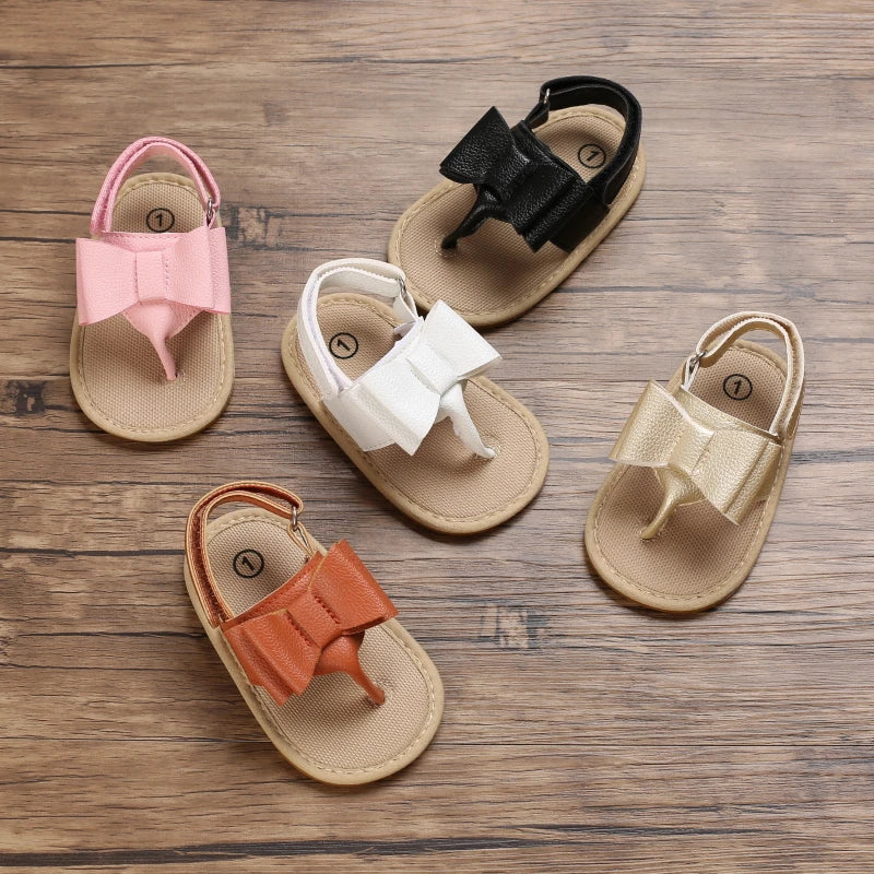 2023 New Big Bow 0-18 Month Baby Princess Shoes Sandal Breathable And Comforter Walking Shoes