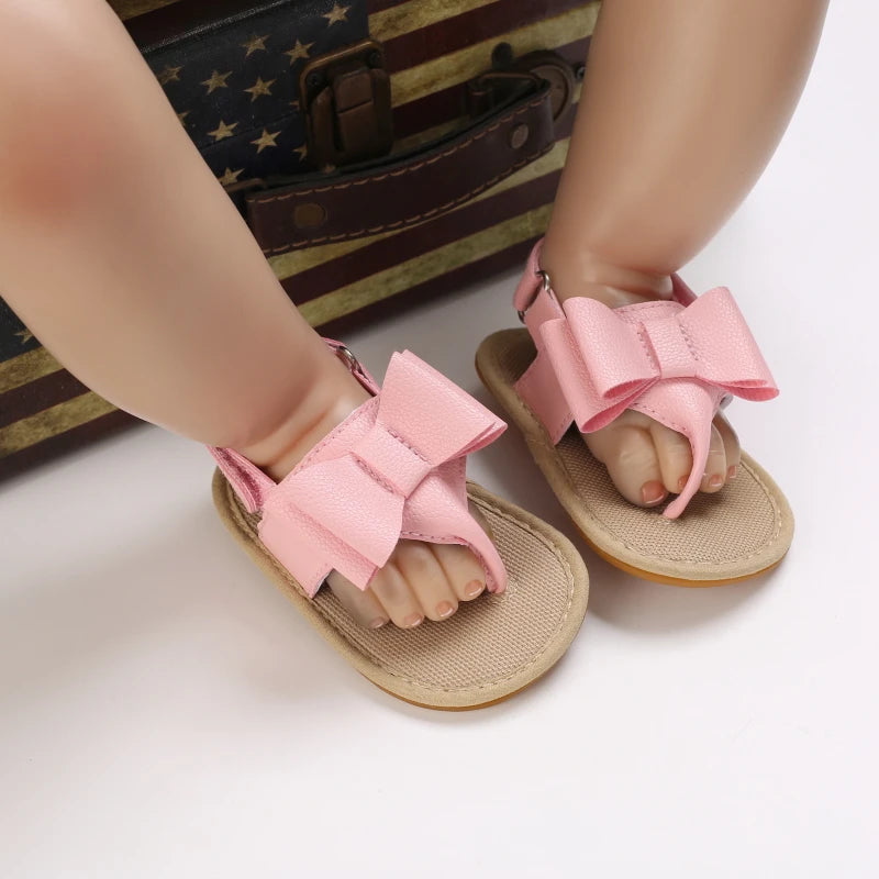 2023 New Big Bow 0-18 Month Baby Princess Shoes Sandal Breathable And Comforter Walking Shoes