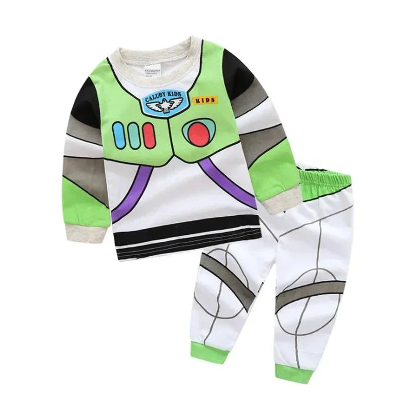 Boys  girl Costumes Anime Cartoon Woody and Buzz Lightyear Cosplay Costume Boy Girl Sweatshirt and Pants  Pajama Set 2-piece