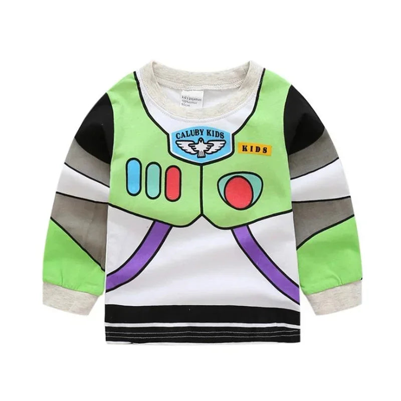 Boys  girl Costumes Anime Cartoon Woody and Buzz Lightyear Cosplay Costume Boy Girl Sweatshirt and Pants  Pajama Set 2-piece