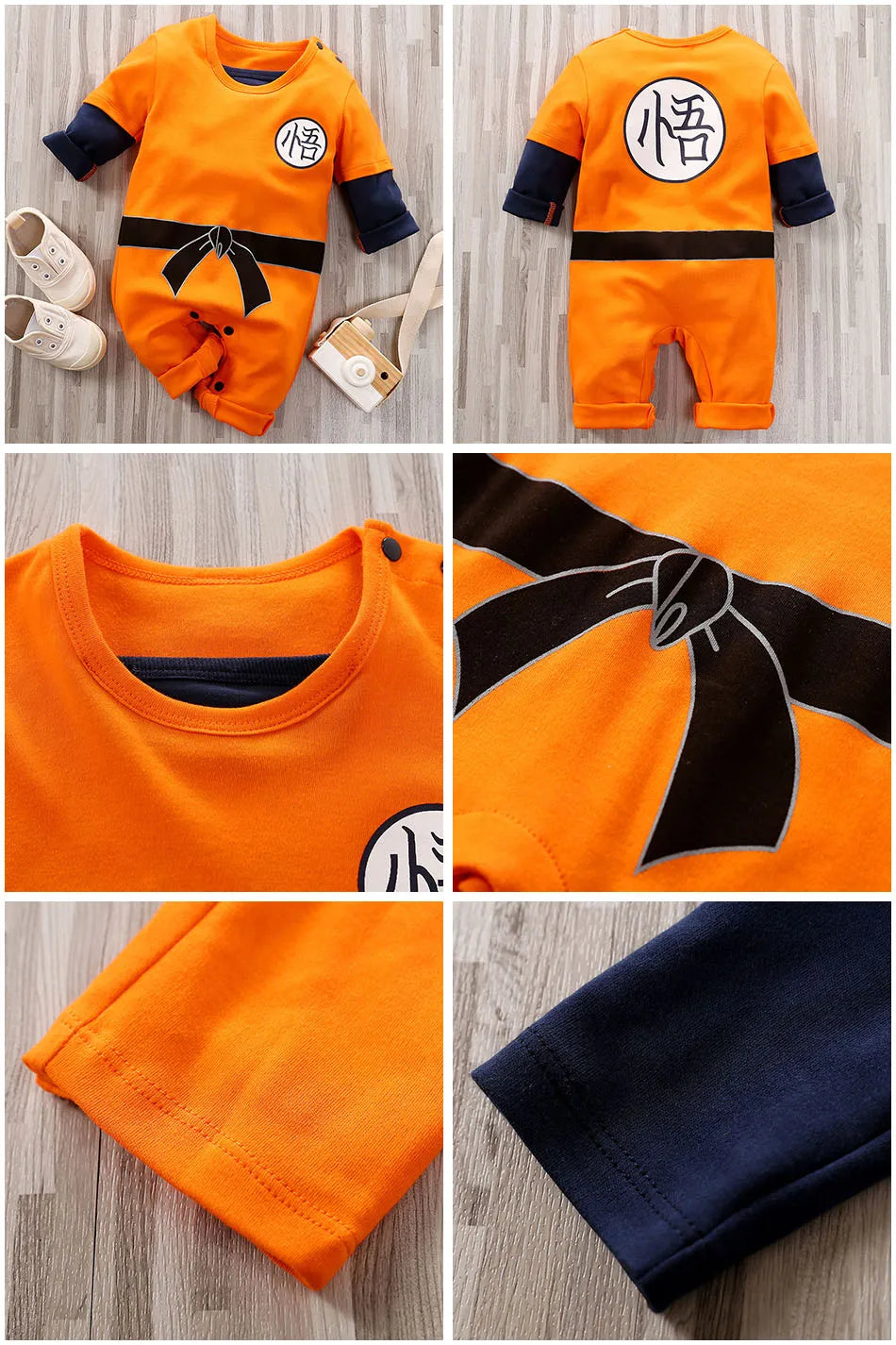 Baby Girl Boy Costume Anime Clothes Newborn Romper Infant Luffy Akatsuki Vegeta Cosplay Jumpsuit Toddler Halloween Costume 0-18M