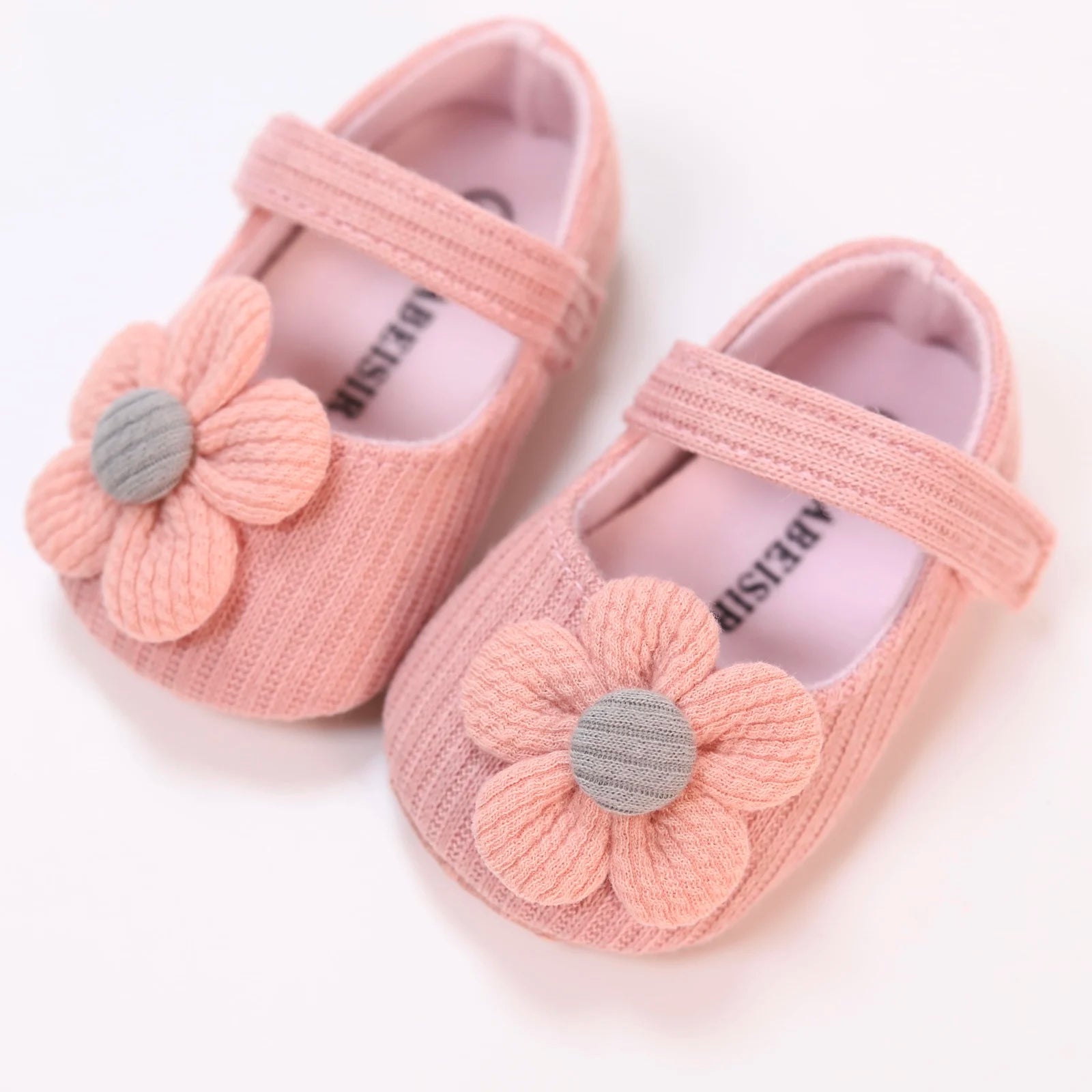 Cute Flower Mary Jane Flat Shoes For Baby Girls, Trendy Lightweight Soft Shoes For Indoor Outdoor Party Performance, Spring