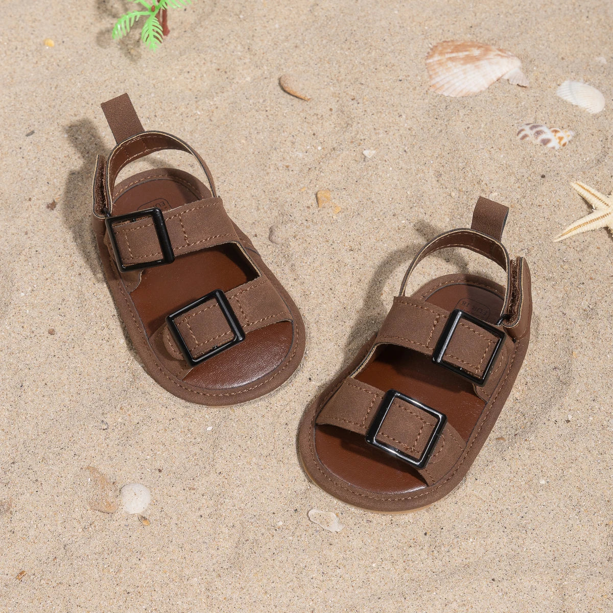 Infant Casual Style Buckle Decoration Beach Baby Sandals Anti-slip Comfortable Soft-soled Baby First Walkers