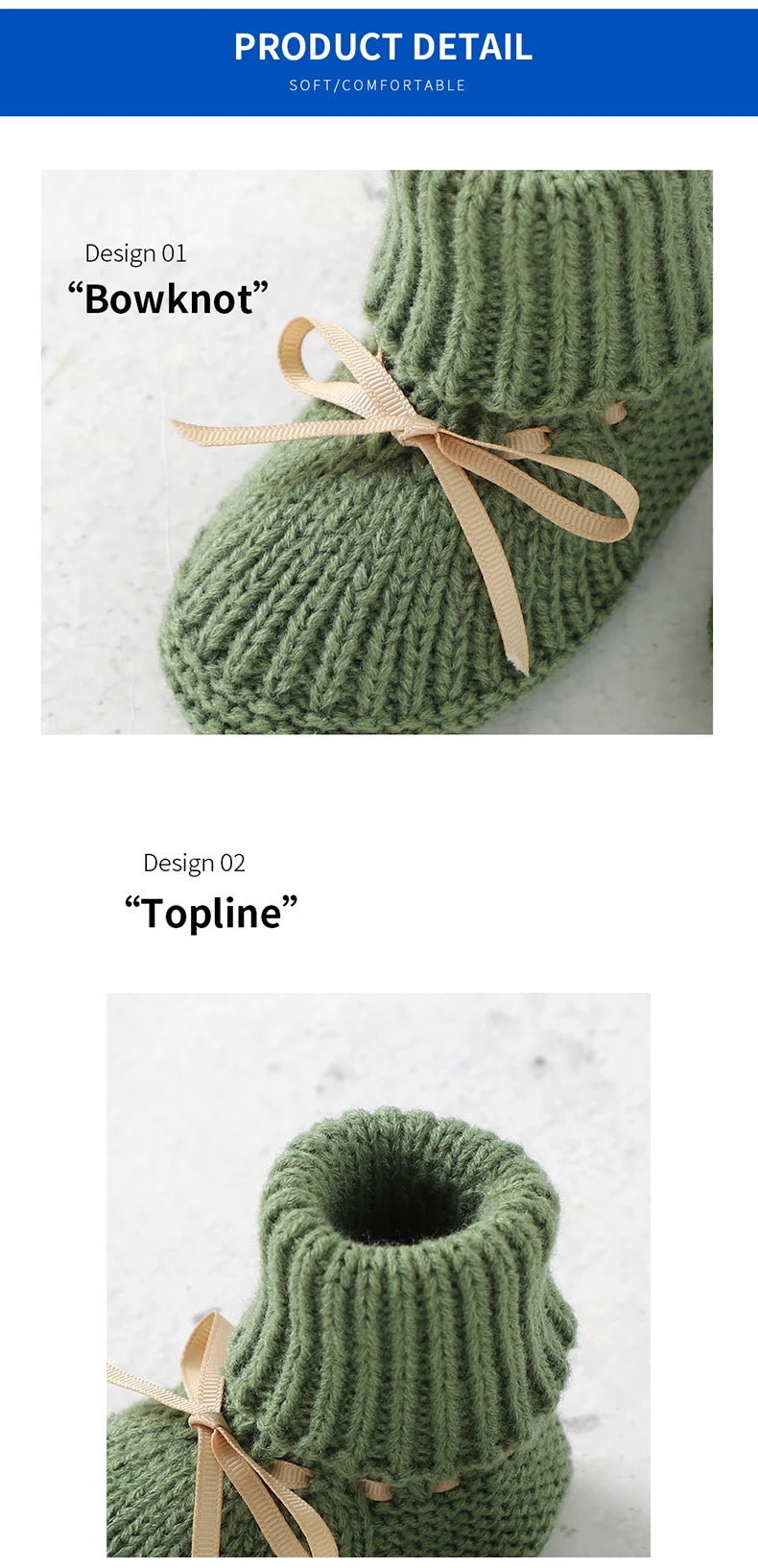 Newborn Baby Shoes Knitted Infant Girls Boys Boots Cute Butterfly-knot Toddler Walk Bed Shoes Warm 0-18M Accessories Hats Gloves