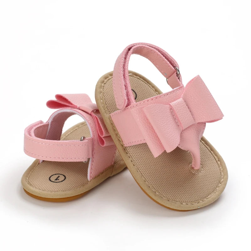 2023 New Big Bow 0-18 Month Baby Princess Shoes Sandal Breathable And Comforter Walking Shoes