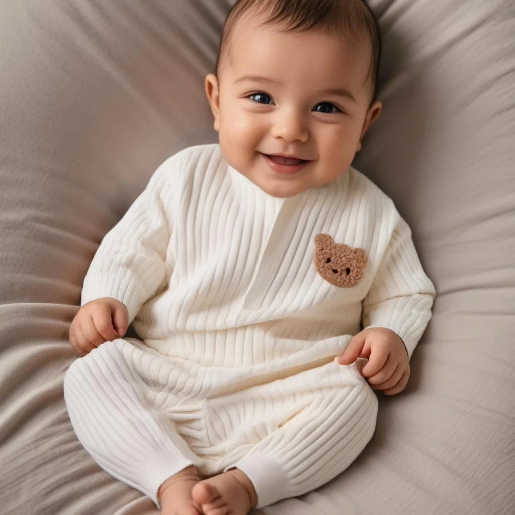Autumn Baby Clothes Bodysuit&One Pieces Boys Girls Newborn Rompers Solid Color 100 Cotton 0-24M Long Sleeve Loungewear Outfit