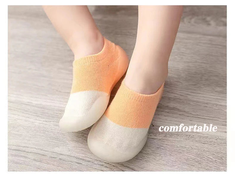 Baby Socks Shoes Infant Color Matching Cute Kids Boys Shoes Doll Soft Soled Child Floor Sneaker BeBe Toddler Girls First Walkers