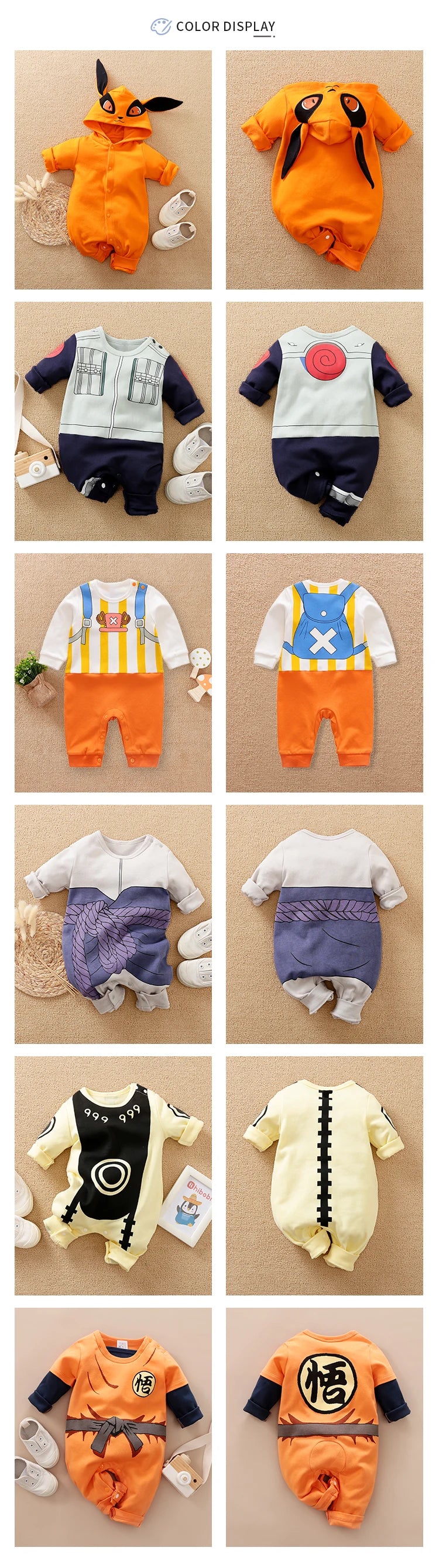 Newborn Baby Anime Cape Style Children Long Sleeve Cotton Bodysuit, Cute Kids Boys Girls Romper