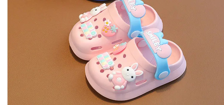2025 Summer Baby Girl Sandals Cute Cartoon Slippers Newborn Infant Indoor Bath Anti-slip Shoes Baby Boy Beach Sandals