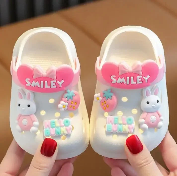 2025 Summer Baby Girl Sandals Cute Cartoon Slippers Newborn Infant Indoor Bath Anti-slip Shoes Baby Boy Beach Sandals