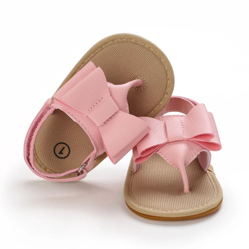 2023 New Big Bow 0-18 Month Baby Princess Shoes Sandal Breathable And Comforter Walking Shoes