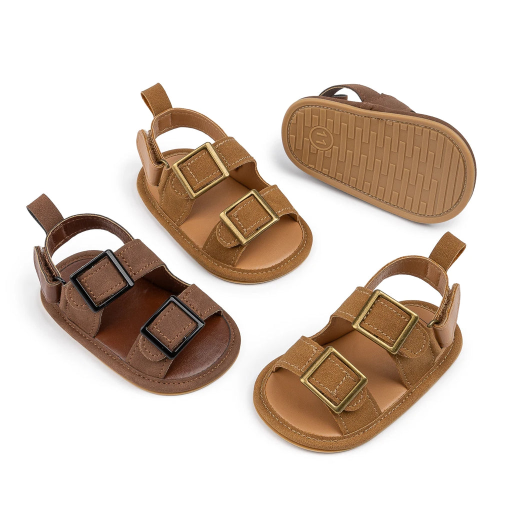 Infant Casual Style Buckle Decoration Beach Baby Sandals Anti-slip Comfortable Soft-soled Baby First Walkers