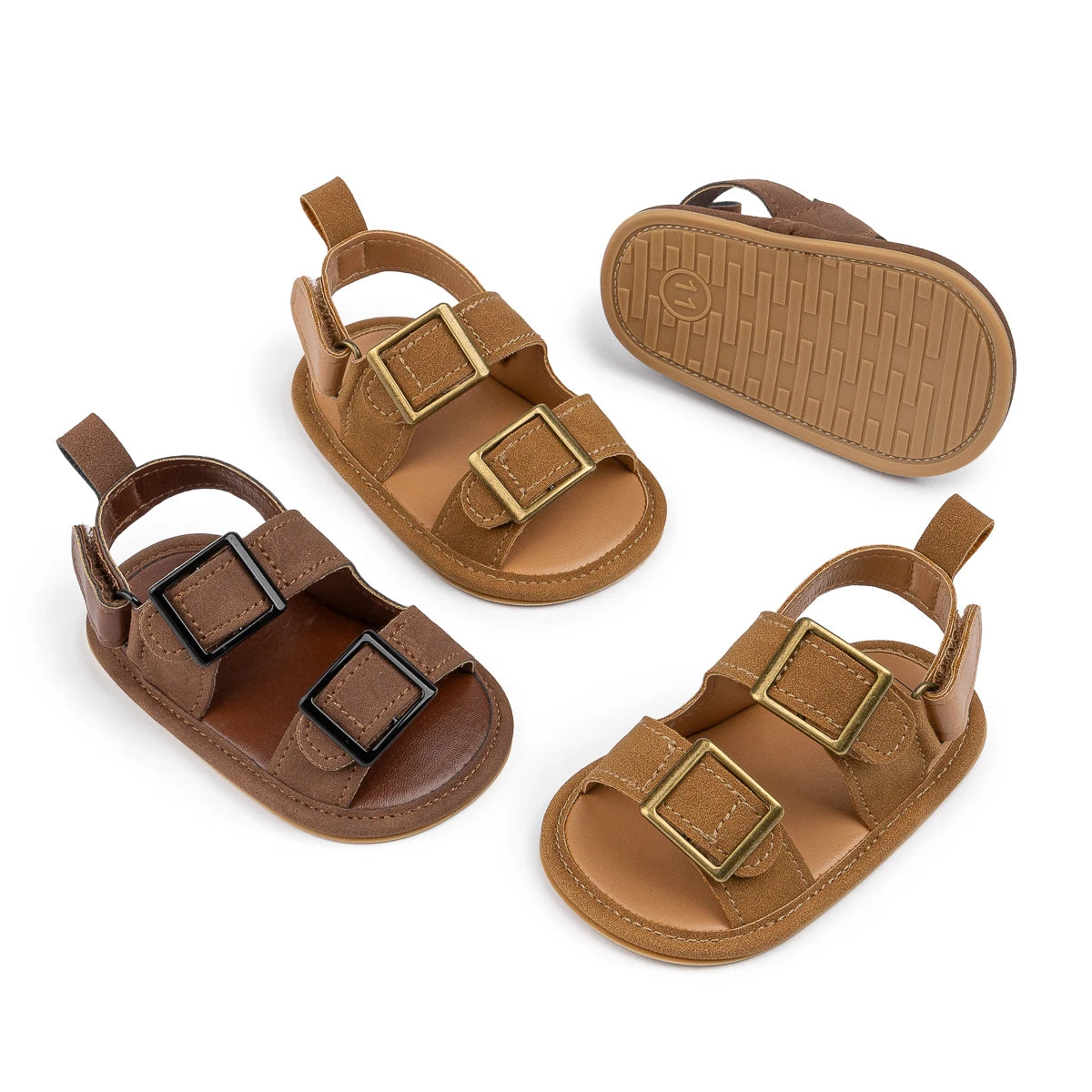 Infant Casual Style Buckle Decoration Beach Baby Sandals Anti-slip Comfortable Soft-soled Baby First Walkers