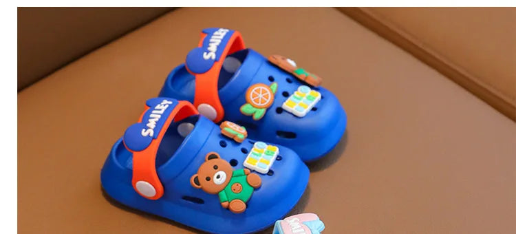 2025 Summer Baby Girl Sandals Cute Cartoon Slippers Newborn Infant Indoor Bath Anti-slip Shoes Baby Boy Beach Sandals