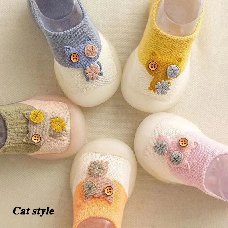 Baby Socks Shoes Infant Color Matching Cute Kids Boys Shoes Doll Soft Soled Child Floor Sneaker BeBe Toddler Girls First Walkers