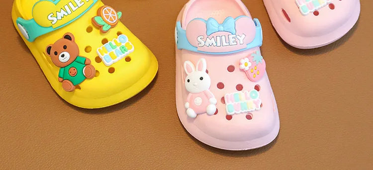2025 Summer Baby Girl Sandals Cute Cartoon Slippers Newborn Infant Indoor Bath Anti-slip Shoes Baby Boy Beach Sandals