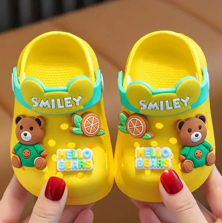 2025 Summer Baby Girl Sandals Cute Cartoon Slippers Newborn Infant Indoor Bath Anti-slip Shoes Baby Boy Beach Sandals