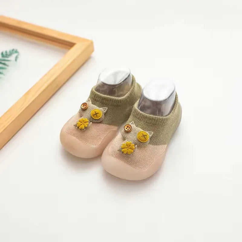 Baby Socks Shoes Infant Color Matching Cute Kids Boys Shoes Doll Soft Soled Child Floor Sneaker BeBe Toddler Girls First Walkers