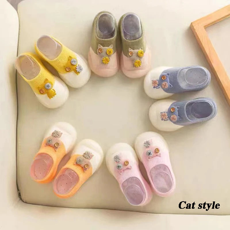 Baby Socks Shoes Infant Color Matching Cute Kids Boys Shoes Doll Soft Soled Child Floor Sneaker BeBe Toddler Girls First Walkers