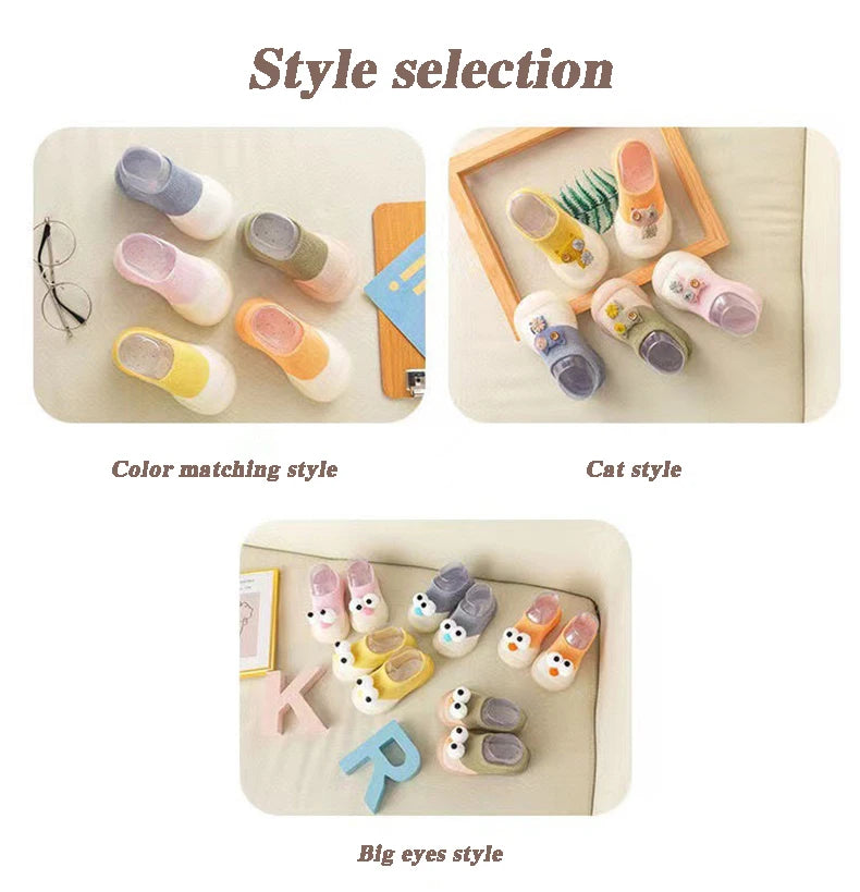 Baby Socks Shoes Infant Color Matching Cute Kids Boys Shoes Doll Soft Soled Child Floor Sneaker BeBe Toddler Girls First Walkers