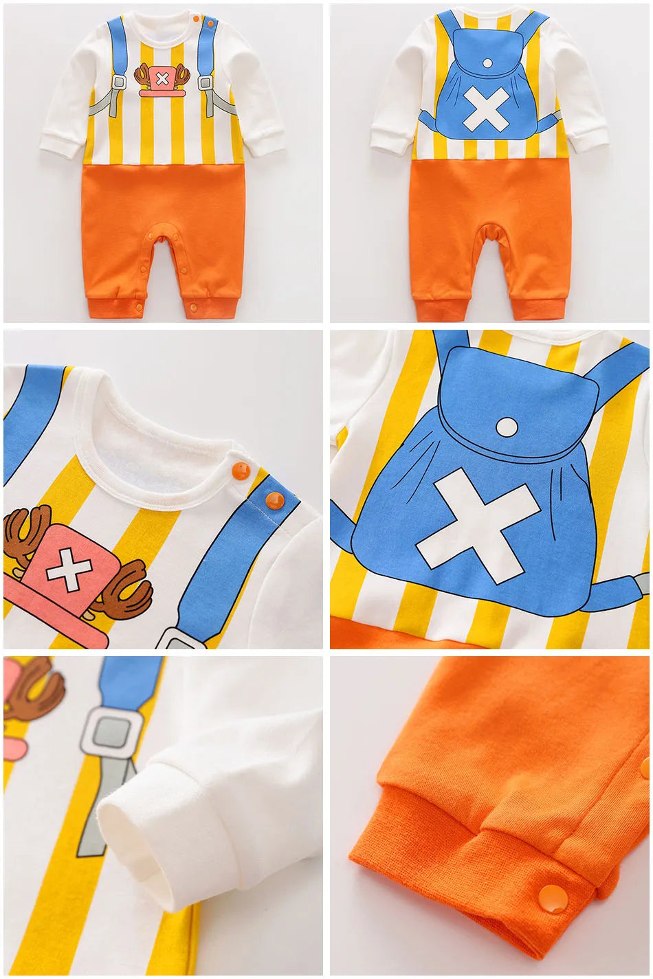 Baby Girl Boy Costume Anime Clothes Newborn Romper Infant Luffy Akatsuki Vegeta Cosplay Jumpsuit Toddler Halloween Costume 0-18M