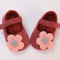 Cute Flower Mary Jane Flat Shoes For Baby Girls, Trendy Lightweight Soft Shoes For Indoor Outdoor Party Performance, Spring