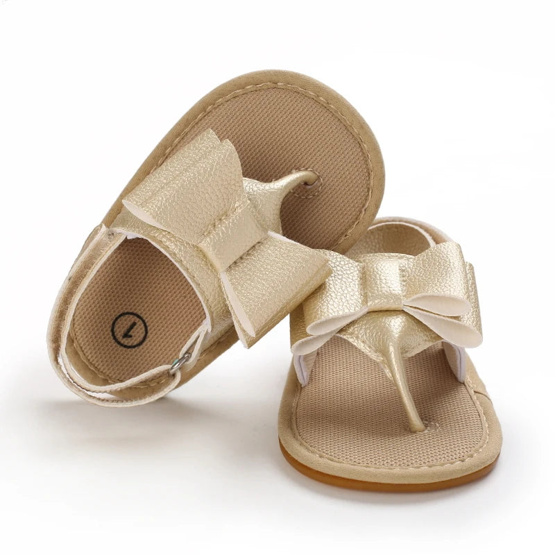 2023 New Big Bow 0-18 Month Baby Princess Shoes Sandal Breathable And Comforter Walking Shoes