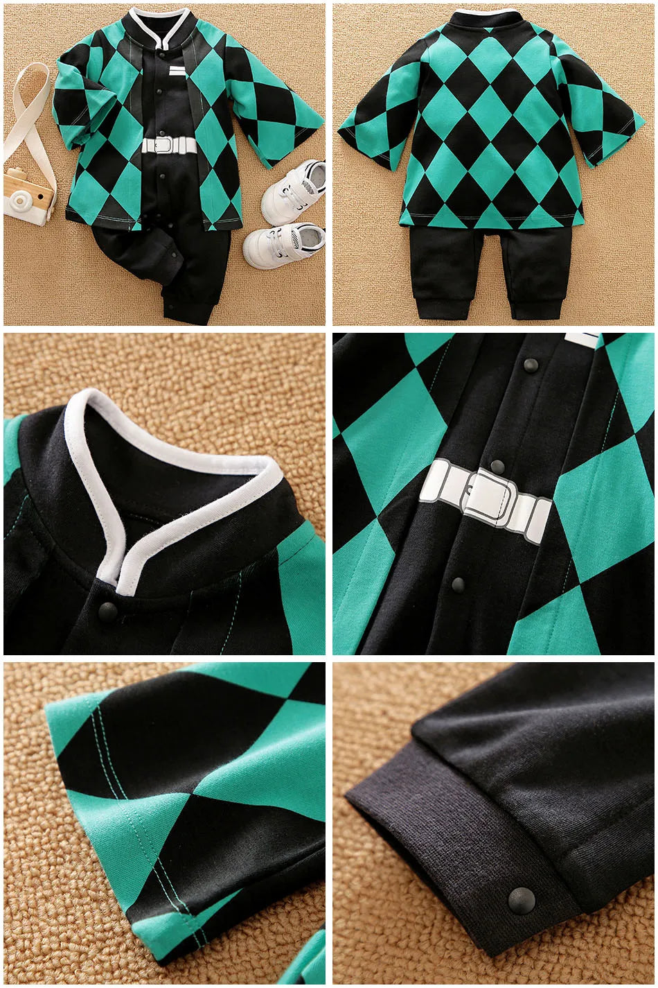 Baby Girl Boy Costume Anime Clothes Newborn Romper Infant Luffy Akatsuki Vegeta Cosplay Jumpsuit Toddler Halloween Costume 0-18M