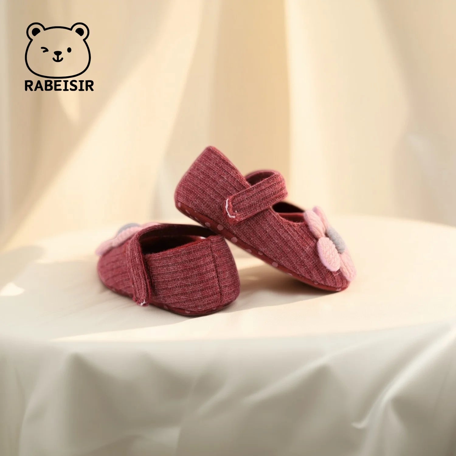 Cute Flower Mary Jane Flat Shoes For Baby Girls, Trendy Lightweight Soft Shoes For Indoor Outdoor Party Performance, Spring